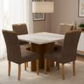 Mesa Salinas 120 + 4 Cadeiras Pandora 01 - AVALON DECOR + CARVALHO DECOR - 1.20m - 7.9/TD 5