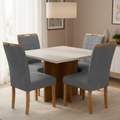 Mesa Salinas 120 + 4 Cadeiras Pandora 01 - AVALON DECOR + CARVALHO DECOR - 1.20m - 7.9/TD 1
