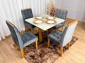 Mesa de Jantar Madri + 4 Cadeiras Londres - Minas Plac - 0.90m - 9.9/LD 1