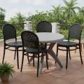 Mesa Deluxe 90 Nude com 4 Cadeiras Telinha Retrô - FORTE PLÁSTICO - 0.90m - 7.2/TD 1