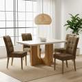 Mesa Dora + 4 Cadeiras Sophia - VALDEMÓVEIS + WM DECOR - 1.20m - 1.0/TD 7