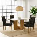 Mesa Dora + 4 Cadeiras Sophia - VALDEMÓVEIS + WM DECOR - 1.20m - 1.0/TD 8