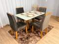 Mesa de Jantar Madri + 4 Cadeiras Londres - Minas Plac - 1.20m - 1.0/LD 4