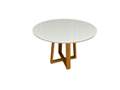 Mesa de Jantar Bali 110x110 Circular + 4 Cadeiras Isa - Minas Plac / Ouro Decor - 6.5/LD 2