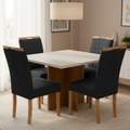Mesa Salinas 120 + 4 Cadeiras Pandora 01 - AVALON DECOR + CARVALHO DECOR - 1.20m - 7.9/TD 7