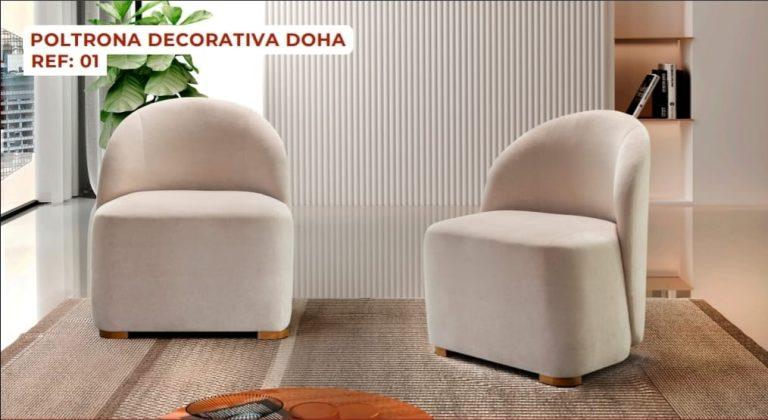 Poltrona Decorativa Doha - Luxury - 0.62m - 4.0/LD