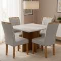 Mesa Salinas 120 + 4 Cadeiras Pandora 01 - AVALON DECOR + CARVALHO DECOR - 1.20m - 7.9/TD 3