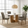 Mesa Dora + 4 Cadeiras Sophia - VALDEMÓVEIS + WM DECOR - 1.20m - 1.0/TD 6