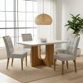 Mesa Dora + 4 Cadeiras Sophia - VALDEMÓVEIS + WM DECOR - 1.20m - 1.0/TD 3