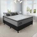 Colchão Casal Texas D28 + Base Box Simples - GAZIN COLCHÕES + ALTO NÍVEL - 1.38m - 1.0/TD 1
