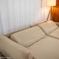 Sofá Retrátil Amaranto Premium 2.30m - Veludo Bege - 2.30m - 1.9/RF 12