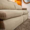 Sofá Retrátil Amaranto Premium 2.30m - Veludo Bege - 2.30m - 1.9/RF 14