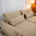 Sofá Retrátil Amaranto Premium 2.30m - Veludo Bege - 2.30m - 1.9/RF 10