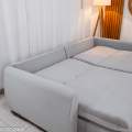 Sofá Retrátil Amaranto Premium 2.30m - Veludo Bege - 2.30m - 1.9/RF 19