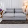 Sofá Retrátil Amaranto Premium 2.30m - Veludo Bege - 2.30m - 1.9/RF 24