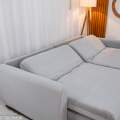 Sofá Retrátil Amaranto Premium 2.30m - Veludo Bege - 2.30m - 1.9/RF 20