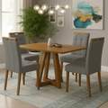 Mesa Alva ME02 120x80 + 4 Cadeiras Sophia - KAPPESBERG + WM DECOR - 7.9/TD 2