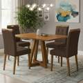 Mesa Alva ME02 120x80 + 4 Cadeiras Sophia - KAPPESBERG + WM DECOR - 7.9/TD 6