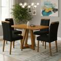 Mesa Alva ME02 120x80 + 4 Cadeiras Sophia - KAPPESBERG + WM DECOR - 7.9/TD 7