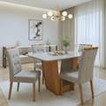 Mesa Apogeu (Tampo Maxi) 120x80 + 4 Cadeiras Sophia - MOVEIS LOPAS + WM DECOR - 1.1/TD 2