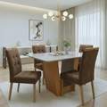 Mesa Apogeu (Tampo Maxi) 120x80 + 4 Cadeiras Sophia - MOVEIS LOPAS + WM DECOR - 1.1/TD 4