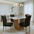 Mesa Apogeu (Tampo Maxi) 120x80 + 4 Cadeiras Sophia - MOVEIS LOPAS + WM DECOR - 1.1/TD 5