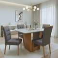 Mesa Apogeu (Tampo Maxi) 120x80 + 4 Cadeiras Sophia - MOVEIS LOPAS + WM DECOR - 1.1/TD 7