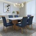 Mesa Apogeu (Tampo Maxi) 170x90 + 6 Cadeiras Sophia - MOVEIS LOPAS + WM DECOR - 1.6/TD 1