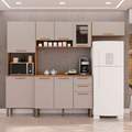 Cozinha New Valencia (Vidro Fume) - 2.48m - Salletto - 8.2/TD 2