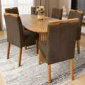 Mesa Isis 180x90 + 6 Cadeiras Sophia – Leifer + WM Decor - 1.4/TD 5