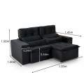 Sofá Retrátil Reclinável Bia - 1.95m - 9.6/RF 9
