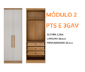 Roupeiro GR Modulado Rizon Solteiro - Novo Horizonte - 4.54/TRA 3