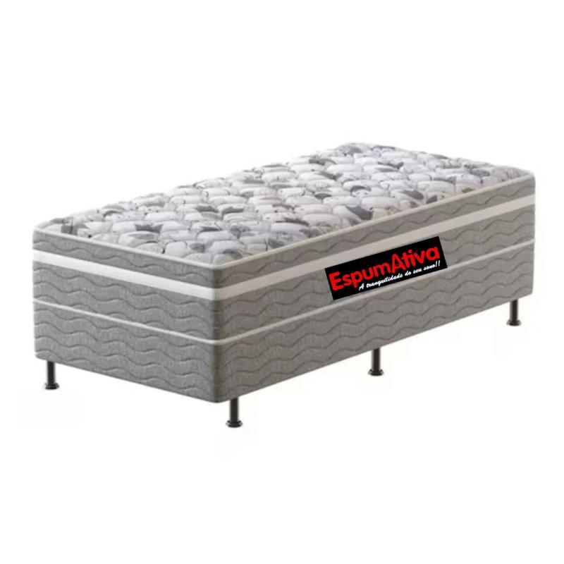 Cama Box Cônjugada Solteiro D33 Bordada - EspumAtiva