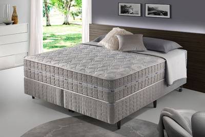 BASE COM COLCHÃO QUEEN CARBON D26 MOLAS - 27 x 158 x 198 cm - MAR BELO ANJOS - 1.3/TRA