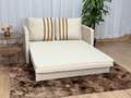 Estofado Sofá Cama Dominic Linho/Courino 1,40m - Luxury - 1.10/LD 2