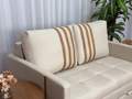 Estofado Sofá Cama Dominic Linho/Courino 1,40m - Luxury - 1.10/LD 9