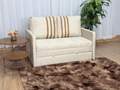 Estofado Sofá Cama Dominic Linho/Courino 1,40m - Luxury - 1.10/LD 11