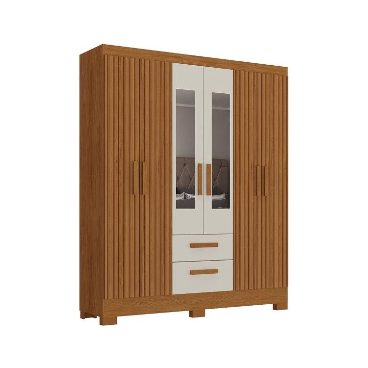 Roupeiro Fortaleza Plus 6P2G -1,48m -sem Pes e sem Espelhos - Atualle - 5.1/SR
