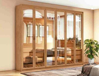 Roupeiro Suavita Glass 6P Vidro Reflecta com LED - 2,70m - Lopas -2.9/SR
