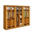 Roupeiro Suavita Glass 6P Vidro Reflecta com LED  - 2,70m - Lopas -2.9/SR 2