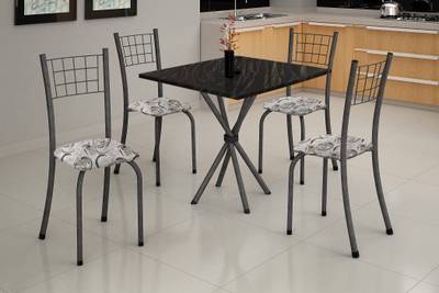 Mesa Dany 70x70 Tmp Pedra 4Cds - Soma - 3.5/SR
