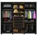 ROUPEIRO GUARDA ROUPA ABSOLUT NEW VIDROS REFLECTA LED 6P4G GELIUS 100%MDF - 2,73m - 3.0/SR/PR 2