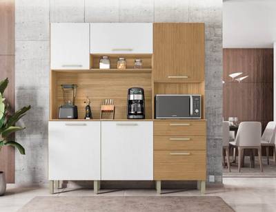 Kit Cozinha Ferrara Plus 6P2G - 1,80m - Kits Parana -5.4/SR
