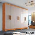 Roupeiro Sergipe 6 P C/Pés Larg. 1.80m -  100%MDF - Bianchi 8.0/RF 1