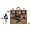 ROUPEIRO GR SOLLO PLUS 3P CORRER 6G C/ ESPELHO NOVO HORIZONTE 100%MDF - 2,73m - 1.99/RF/RN 2.4/TRA 2.05 PR/TD 8