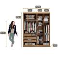 Roupeiro Moderni Plus 4P 3G - 100% MDF - 1.64m - Novo Horizonte - 1.1/TRA/1.05/RF 4