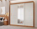 ROUPEIRO CECILIA 2,25M - 3P 6G - 100% MDF - C/ESPELHO - PANAN - 1.58/TRA 1