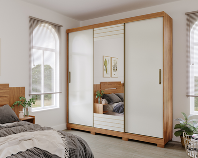 ROUPEIRO BUZIOS 1,99m 3P 4G - 100% MDF - PANAN - 1.16/tra