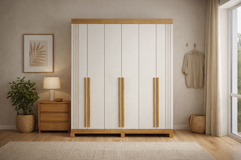 ROUPEIRO PICA PAU 1,85m - 6P 4G - 100%MDF - VALDEMOVEIS -9.7/TRA