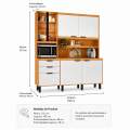 Kit Cozinha Murano 7P 2G c/ Iluminação em LED - 1,82m - Poliman - 9.5/RF 3